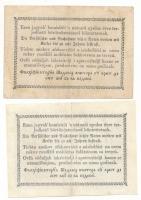 1849. 15kr "t.ro." "Kossuth bankó" + 30kr "z.ef." "Kossuth bankó&...