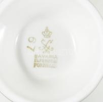 6 darab porcelán reggeliző szett: csésze alátéttel és desszertes tányér. Jelzett, minimális kopással...
