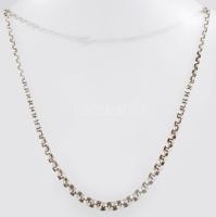 Ezüst (Ag) verlauf elrendezésű anker nyaklánc, jelzett, 835 ezrelékes ezüst, h: 44 cm, 15,9g