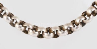 Ezüst (Ag) verlauf elrendezésű anker nyaklánc, jelzett, 835 ezrelékes ezüst, h: 44 cm, 15,9g