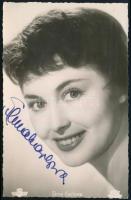 Elma Karlowa (1932-1994) színésznő autográf aláírása képeslapon