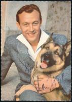 Claus Holm (1918-1996) német színész autográf aláírása képeslapon