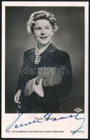 Paula Wessely (1903-2000) osztrák színész autográf aláírása képeslapon
