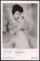 Sonja Ziemann (1926-2020) német színésznő autográf aláírása képeslapon