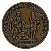 1992. "200 éves a soproni magyar nyelvű színjátszás / Petőfi Színház Sopron" bronz emlékér...