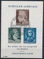 1955 Schiller blokk Mi 12 (Mi EUR 30.-)