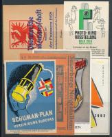 6 db különféle német reklámlap, közte "Photo-Kino Ausstellung Köln 1950"