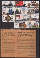 1937 VI. György brit király koronázási emlékek: 3 db boríték levélzáróval, 11 db gyufacímke, 2 db tá...