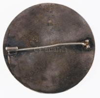 Ezüst (Ag) bross virág motívummal, jelzett, 800 ezrelékes, d: 5 cm, 15,5g