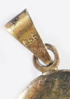 Aranyozott ezüst (Ag) képtartós medál, jelzett, 835 ezrelékes, 3,5x2,5 cm, 7,2g