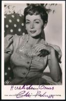 Lilli Palmer (1914-1986) német színésznő autográf aláírása őt ábrázoló képeslapon