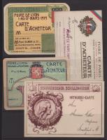 1917-1922 Francia és német nyelvű kártyák, 4 db