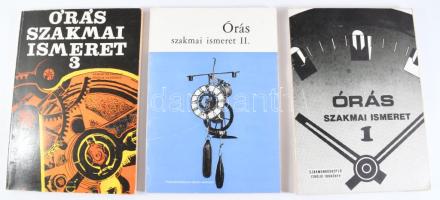 Vályi Huba - Vályi Ödön: Órás szakmai ismeret I-III. köt. Bp., 1974-1975, Műszaki, 252+1 p.; 138+1 p...