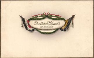 Viribus Unitis Greeting card Emb. litho