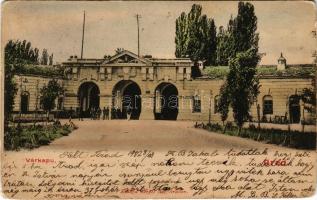 1902 Arad, Várkapu, katonák. Kerpel Izsó kiadása / castle gate, soldiers (kopott sarkak / worn corne...