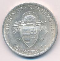 1938. 5P Ag "Szent István" T:AU,XF patina, ph.
Adamo P8.1