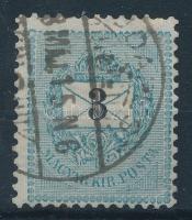 Feketeszámú 3kr kék színben (színeltérés), sztereotip jegyekkel