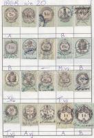 1868-tól 200 db magyar okmánybélyeg kiadások szerint feldolgozva