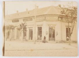 ca 1910 Beregszász gyógyszertár az Angyalhoz fotó 12x9 cm