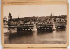 ca 1890 Zürich 6 db kabinetfotó Photoglob 17x11 cm