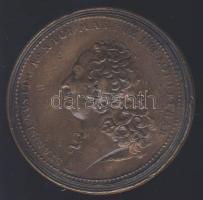 Lengyelország 1755. "Louis XV." Br medál 65g T:2-/3+