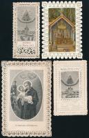 cca 1880-1900 4 db csipke litho szentkép