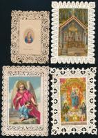 cca 1880-1900 4 db csipke litho szentkép
