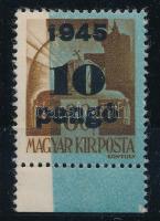 1945 Kisegítő 10P/80f elcsúszott kék alapnyomattal