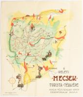 1939 A Nyugati-Mecsek turista térképe. Litográfia, kiadja Pécs sz. kir. város idegenforgalmi irodája...