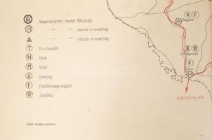 ca 1970 Az Idegenforgalmi Hivatal irodáinak térképe 100x70cm