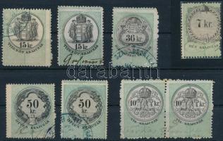 8 db elfogazott okmánybélyeg