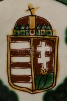 Magyar címer ábrázolásos falidísz, d: 11 cm