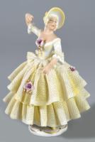 Unterweissbach balerina, jelzett, fodron sérüléssel m: 11,5 cm