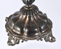 Ezüstözött asztalközép szerelék, m: 25 cm