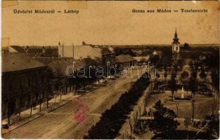 1909 Módos, Jasa Tomic; látkép, templom. Hoffmann Béla kiadása 9593. (W.L.?) / general view, church ...