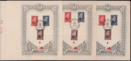 1949 3 db Sztálin emléklap