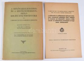 Bíró Géza: A szőlőgazdálkodásról és a hegyközségekről szóló 1929. évi XVII. törvénycikk és a 3600/19...