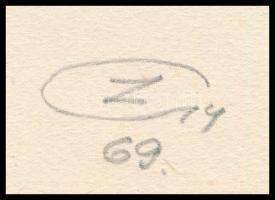 Z jelzéssel: Alakok, 1969. Monotípia, papír. 21x14 cm