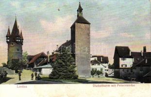 Lindau, Diebsthurm, Peterskirche / tower, church Emb.