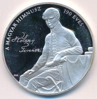 Fritz Mihály (1947-) 2013. "A Magyar Himnusz 190 éves / Kölcsey Ferenc" ezüstözött Cu emlé...