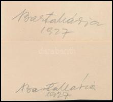 Barta Mária (1897-1969): össz. 3 db jelmezterv, 1927. Vegyes technika, kollázs, papír, 2 db jelzett,...