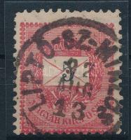 1889 Feketeszámú 5kr túlfestékezett "LIPTÓ-SZ-MIKLÓS"
