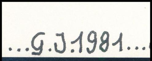 G. I. vagy G.J. jelzéssel, két mű: Alakok, 1981. Tus, papír. 29,5x21 cm