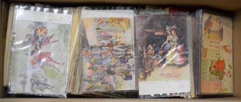 Kb. 500 RÉGI Expo képeslap dobozban / cca. 500 pre-1950 Expo postcards in a box