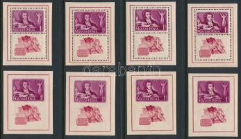 1949 4 db Puskin blokkpár (36.000)
