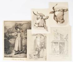 cca 1820-1830 Gróf Amade Dominika de Várkony (1809-1876), báró Üchtritz Emil 1848/49-es honvéd ezred...