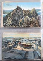 GIBRALTÁR - 52 db RÉGI város képeslap Lindner albumba rendezve / GIBRALTAR - 52 pre-1945 town postca...