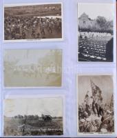 Kb. 340 db RÉGI katonai képeslap, főleg brit, modern albumba rendezve / cca. 340 pre-1945 mainly Bri...