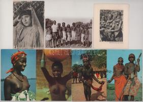 23 db főleg MODERN egzotikus tájak és emberek képeslap, mind enyhén erotikus / 23 mainly modern post...