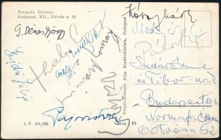 ca 1952 G. Dénes György (1915-2001) dalszövegíró, Pajor István síedző, Medgyessy Ferenc (1881-1958) ...